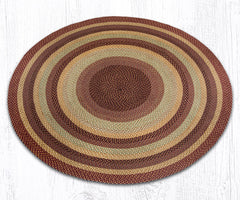 C-357 Burgundy, Gray and Cream Braided Rug