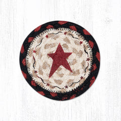 IC-019 Primitive Star Burgundy Individual Coaster