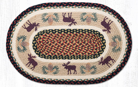 OP-019 Moose Pinecone 2 Oval Rug