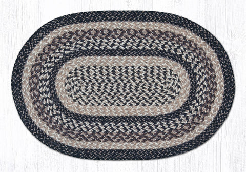 C 9-93 Black and Tan Braided Rug