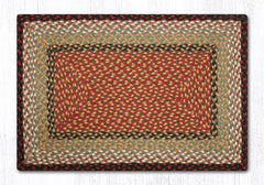 C-019 Burgundy and Mustard Braided Rug