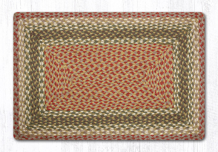 C-024 Olive, Burgundy and Gray Braided Rug