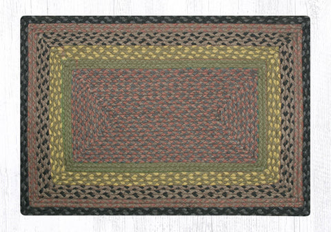 C-099 Brown, Black and Charcoal Braided Rug Oblong / 20