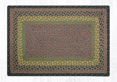 C-099 Brown, Black and Charcoal Braided Rug