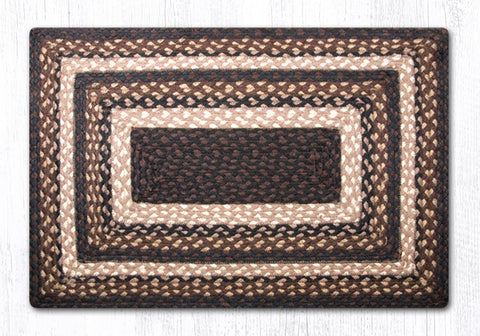C-313 Mocha Frappuccino Braided Rug Oblong / 20