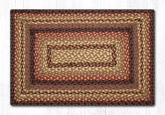 C-371 Black Cherry, Chocolate and Cream Braided Rug