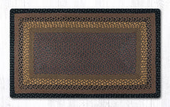 C-099 Brown, Black and Charcoal Braided Rug