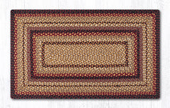 C-371 Black Cherry, Chocolate and Cream Braided Rug