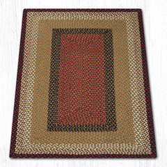 C-019 Burgundy and Mustard Braided Rug