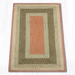 C-024 Olive, Burgundy and Gray Braided Rug