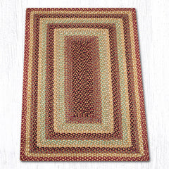 C-357 Burgundy, Gray and Cream Braided Rug