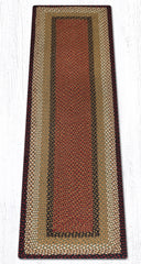 C-019 Burgundy and Mustard Braided Rug