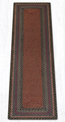 C-043 Burgundy, Blue and Gray Braided Rug