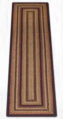 C-371 Black Cherry, Chocolate and Cream Braided Rug