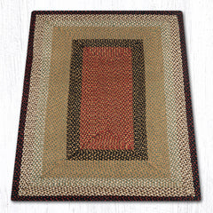 C-019 Burgundy and Mustard Braided Rug