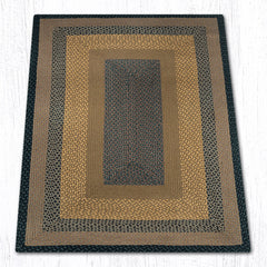 C-099 Brown, Black and Charcoal Braided Rug
