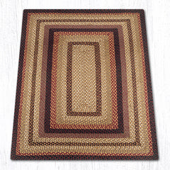 C-371 Black Cherry, Chocolate and Cream Braided Rug