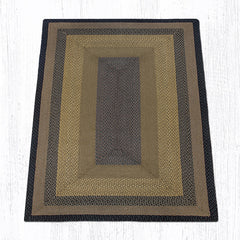 C-099 Brown, Black and Charcoal Braided Rug