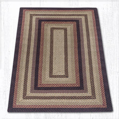 C-371 Black Cherry, Chocolate and Cream Braided Rug