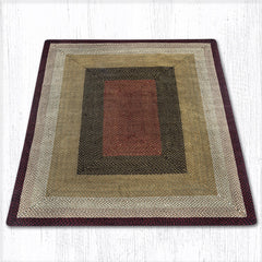 C-019 Burgundy and Mustard Braided Rug