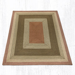 C-024 Olive, Burgundy and Gray Braided Rug