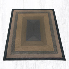 C-099 Brown, Black and Charcoal Braided Rug