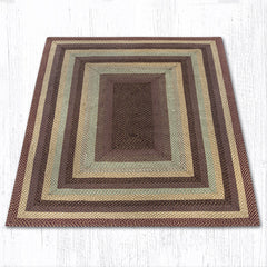 C-357 Burgundy, Gray and Cream Braided Rug