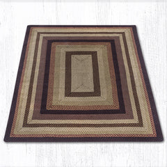 C-371 Black Cherry, Chocolate and Cream Braided Rug