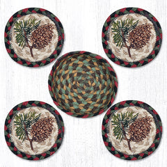 CNB-081 Pinecone Coasters In A Basket