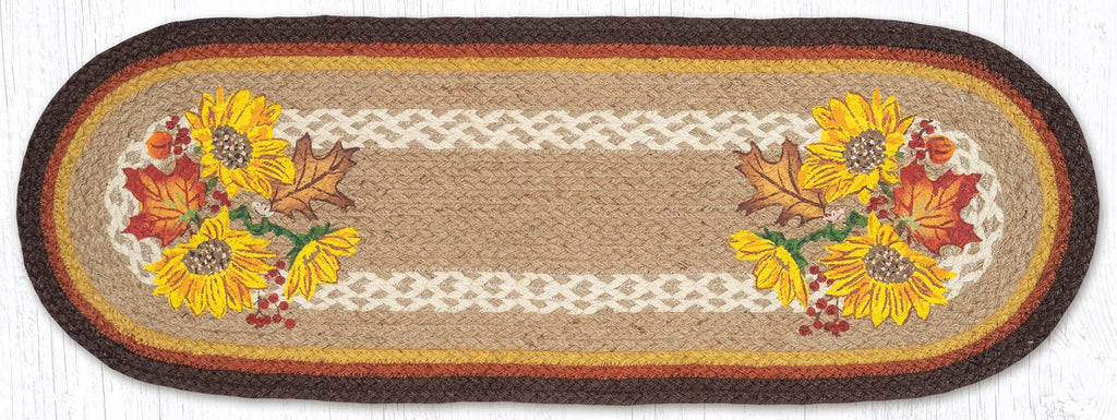 TR-606 Autumn Sunflower Oval Table Runner