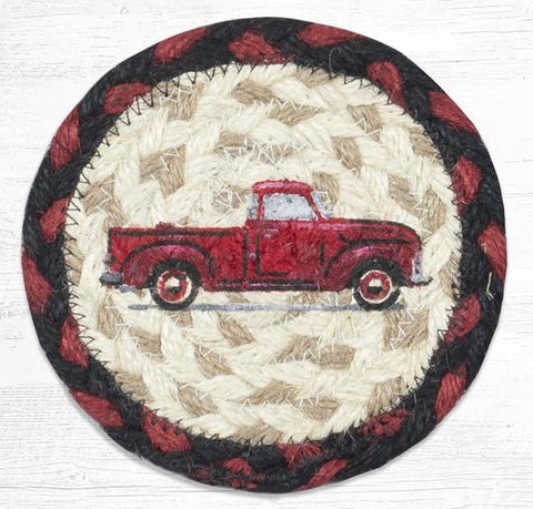 IC-019 Vintage Red Truck Individual Coaster