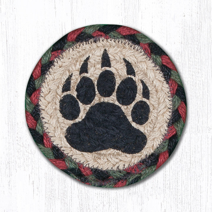 IC-081 Bear Paw Individual Coaster | The Braided Rug Place