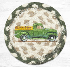 IC-338 Vintage Green Truck Individual Coaster