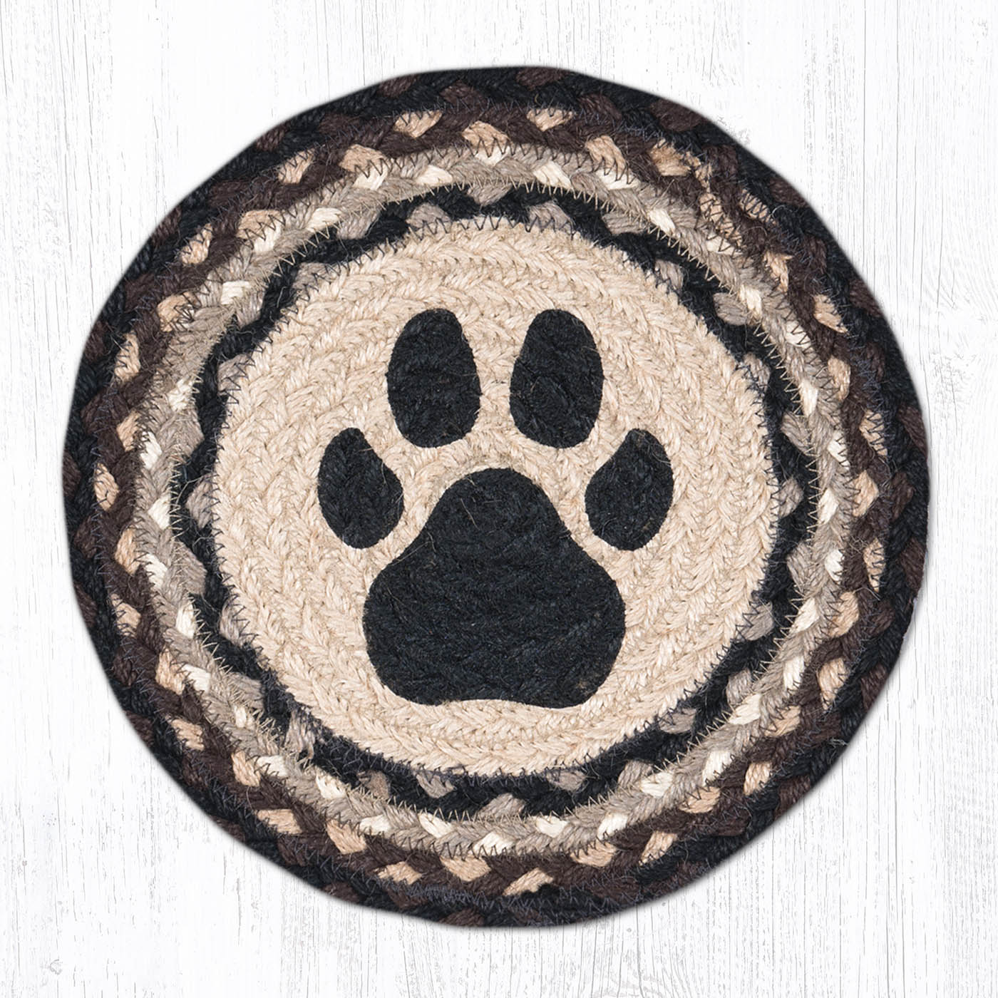 Capitol Importing 80-313DP 10 x 10 in. MSPR-313 Dog Paw Printed Round Trivet