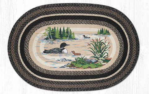 OP-313 Loons Oval Rug 4'x6' Oval