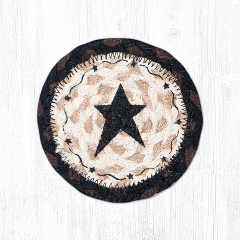 IC-313 Primitive Star Black Individual Coaster