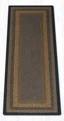 C-099 Brown, Black and Charcoal Braided Rug