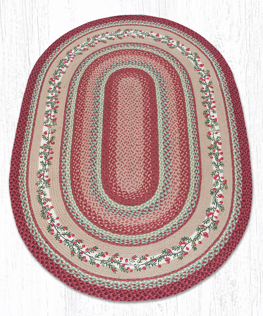 OP-390 Cranberries Oval Rug
