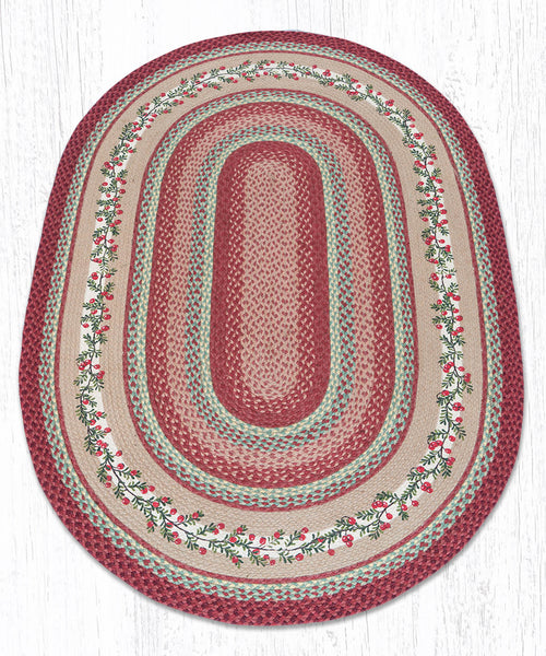 OP-390 Cranberries Oval Rug | The Braided Rug Place