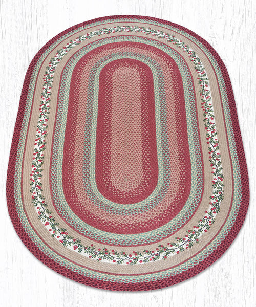 OP-390 Cranberries Oval Rug | The Braided Rug Place