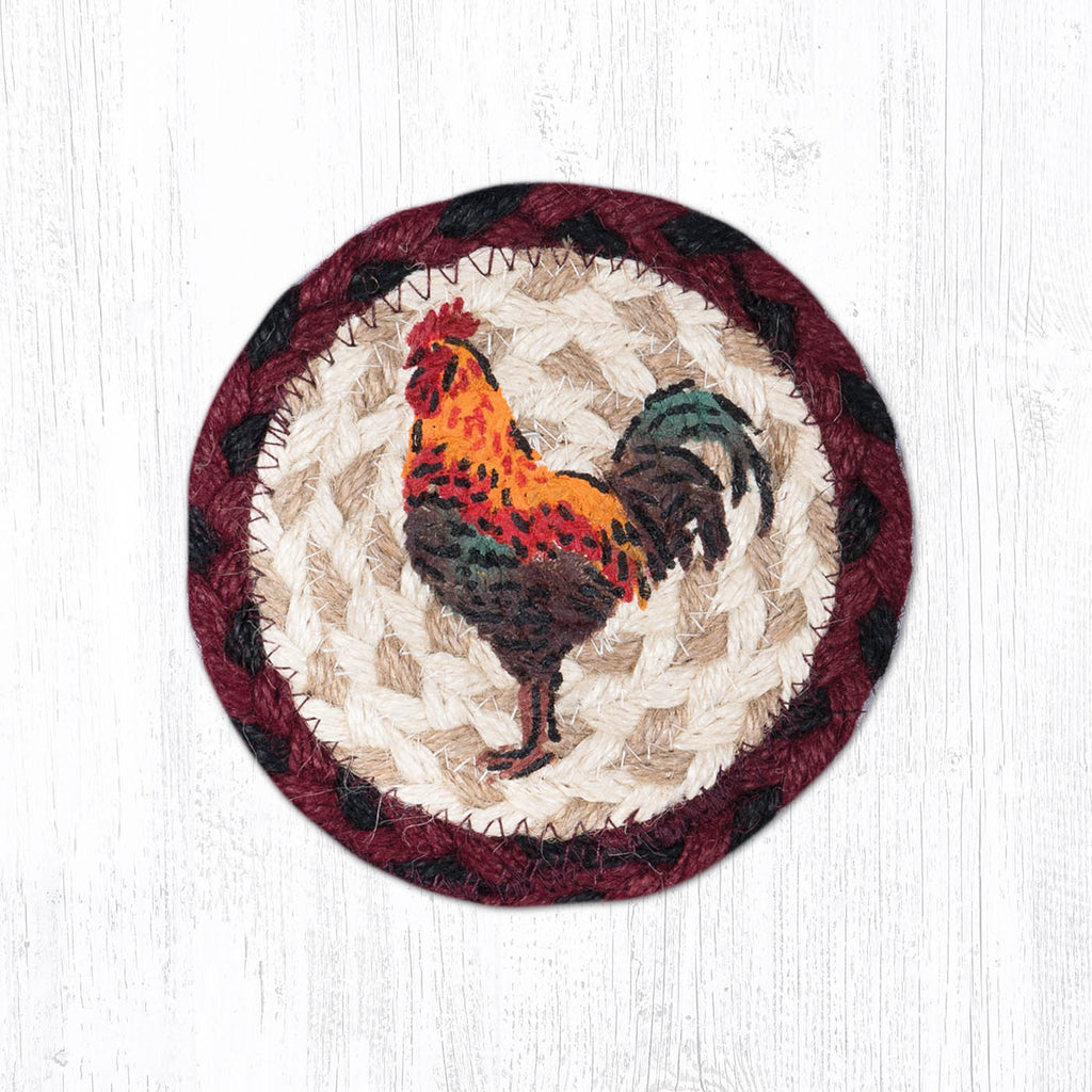 IC-471 Rustic Rooster Individual Coaster