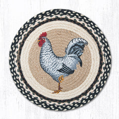 CH-430 Black & White Rooster Chair Pad