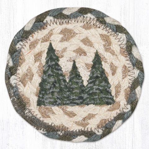 IC-419 Holiday Village Trees Individual Coaster