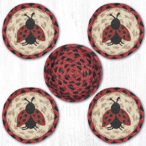 CNB-396 Ladybug Coasters In A Basket
