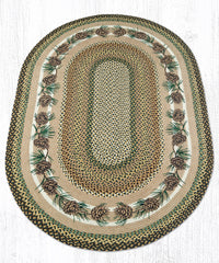 OP-051 Needles & Cones Oval Rug