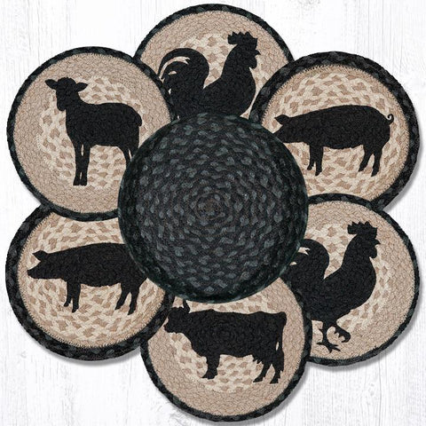 TNB-459 Barnyard Animals Trivets