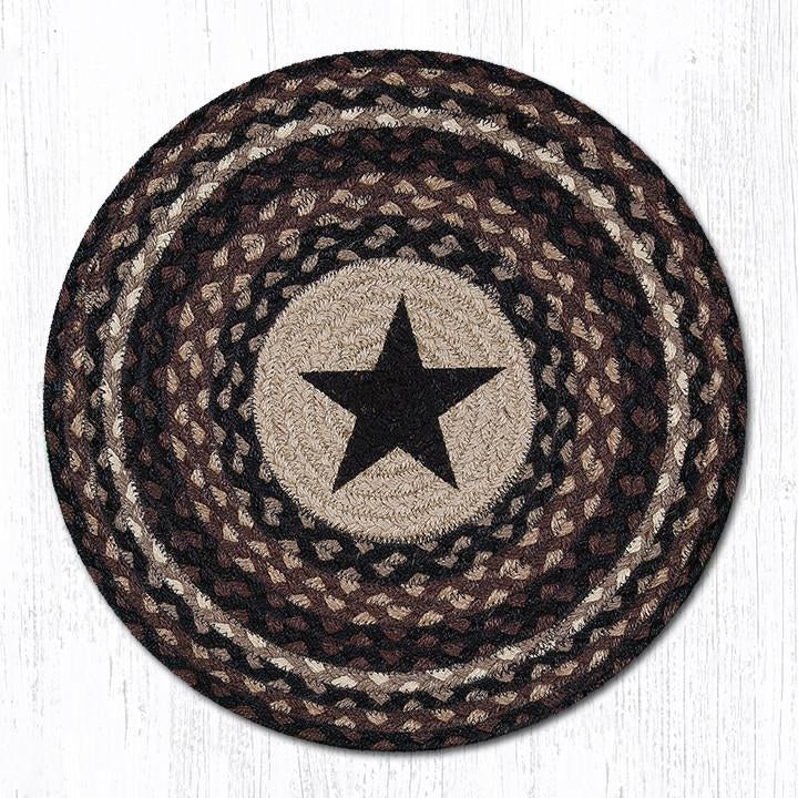 PM-RP-313 Black Star Round Placemat