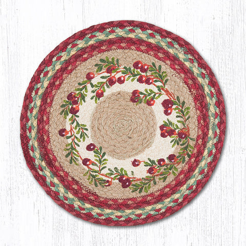 PM-RP-390 Cranberries Round Placemat