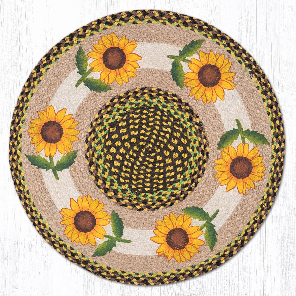 RP-593 Good Sunflower Round Rug