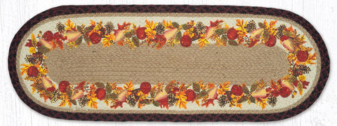 TR-431 Autumn Wreath Oval Table Runner